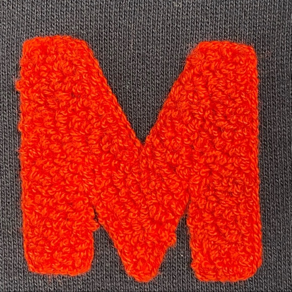 MERRY Holiday Festive Sweatshirt, Navy w/ raised textured multi-colored letters - Picture 10 of 12